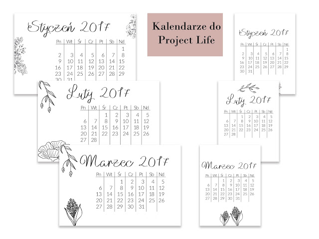Kalendarze do Project Life